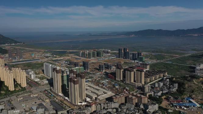 福建宁德市霞浦县城城市建筑风光航拍