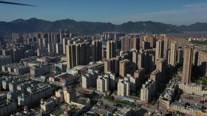 福建宁德市霞浦县城市建筑风光航拍