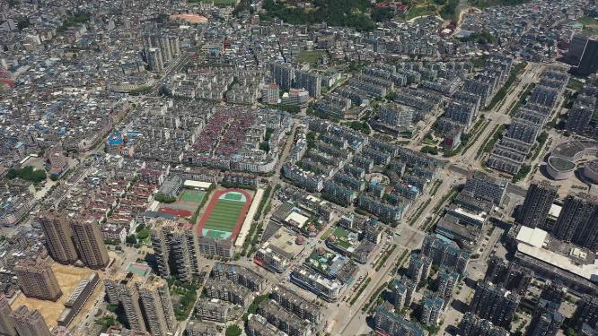 福建宁德市霞浦县城市建筑风光航拍