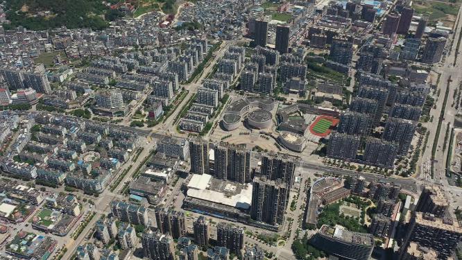 福建宁德市霞浦县城市建筑风光航拍