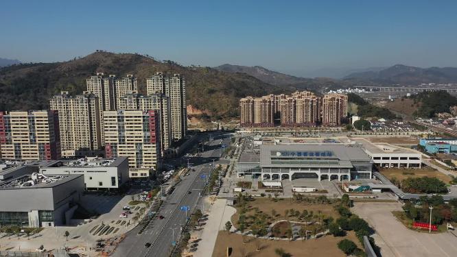 原创 福建宁德市长途汽车站城市风光航拍