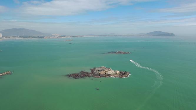 福建福州平潭岛坛南湾海滨自然风光航拍