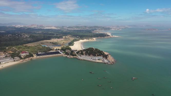 福建福州平潭岛坛南湾海滨自然风光航拍
