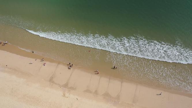 福建福州平潭岛航拍俯瞰沙滩海