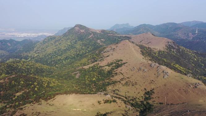 福州福清大姆山草场自然风光航拍