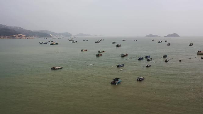 福建宁德霞浦渔船航拍
