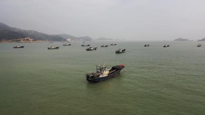 福建宁德霞浦渔船航拍