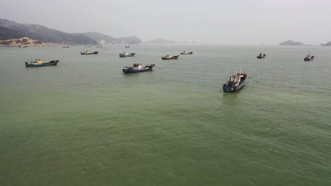 福建宁德霞浦渔船航拍