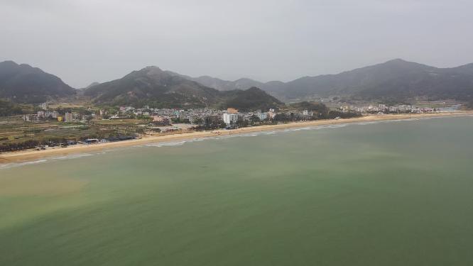 福建宁德霞浦沙滩海岸线自然风光航拍