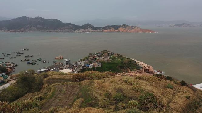 福建宁德霞浦沙滩海岸线自然风光航拍