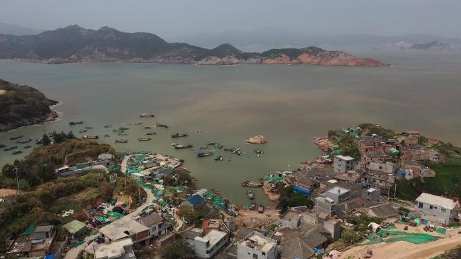 福建宁德霞浦沙滩海岸线自然风光航拍