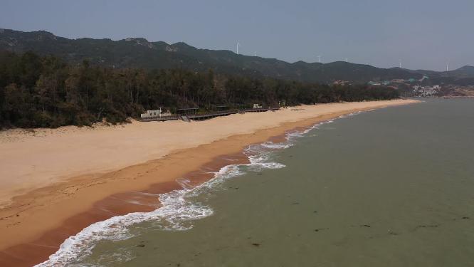 福建宁德霞浦沙滩海岸线自然风光航拍
