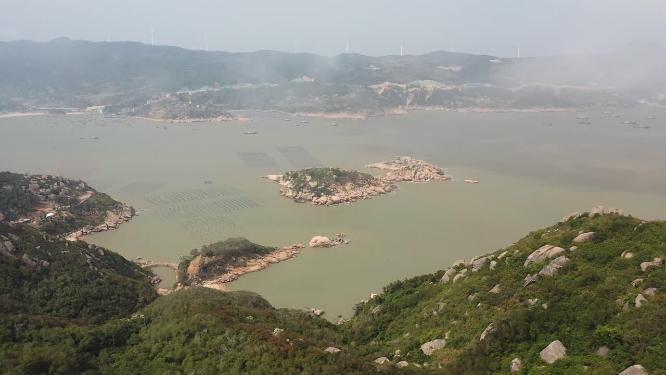福建宁德霞浦沙滩海岸线自然风光航拍