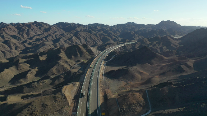 戈壁滩中的公路