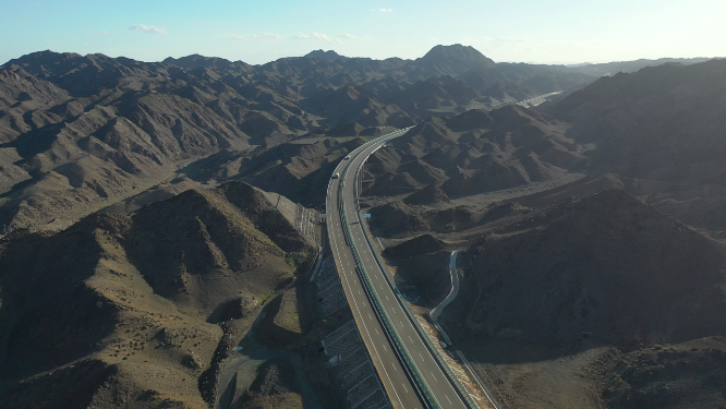 戈壁滩中的公路