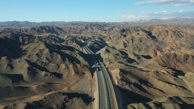 戈壁滩中的公路