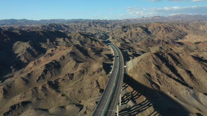 戈壁滩中的公路