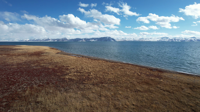原创 青海三江源冬格措纳湖自然风光航拍