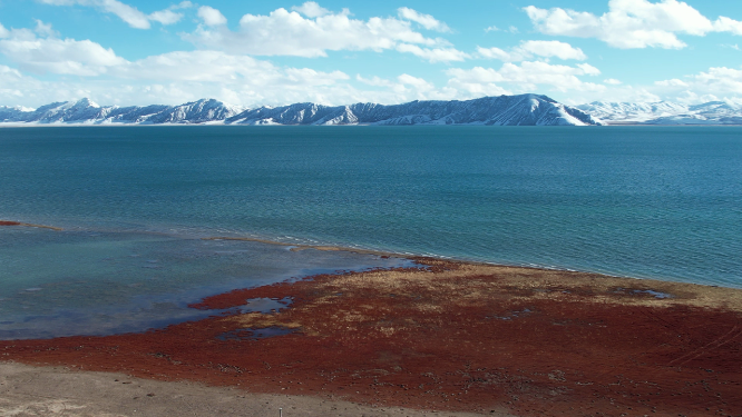原创 青海三江源冬格措纳湖自然风光航拍