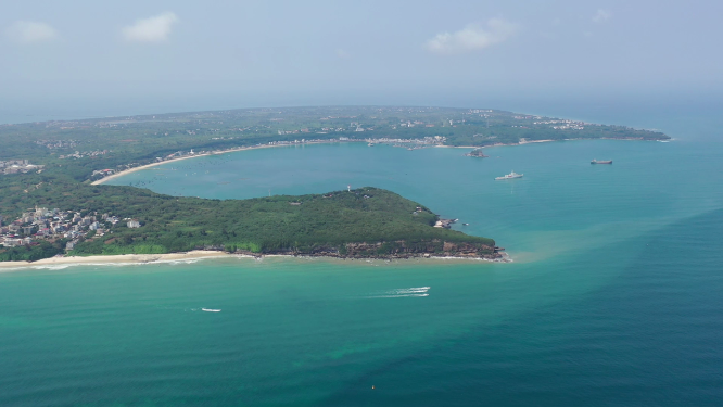 广西北海涠洲岛海滨鳄鱼山自然风光航拍