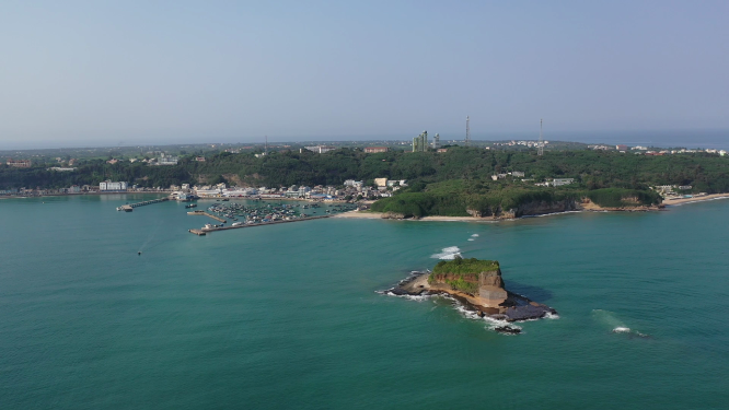 广西北海涠洲岛海滨海景自然风光航拍