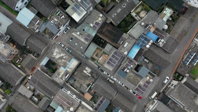 云南大理古城航拍建筑