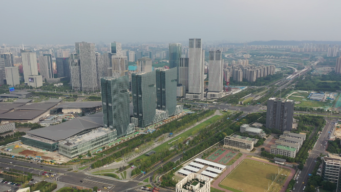 南京房地产市场住宅楼盘高楼建筑航拍