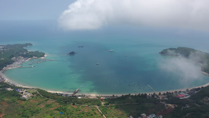 广西北海涠洲岛海滨海景自然风光航拍