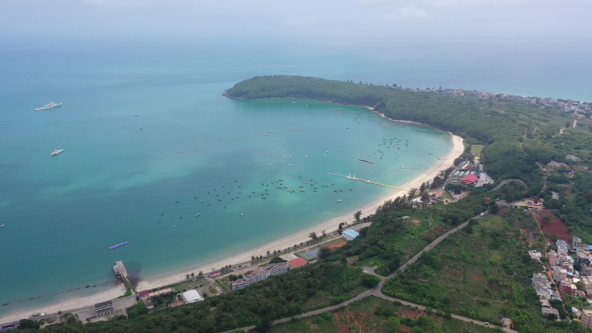 广西北海涠洲岛海滨海景自然风光航拍