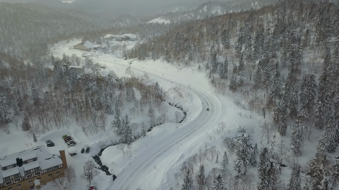 日本北海道大雪山国家公园公路