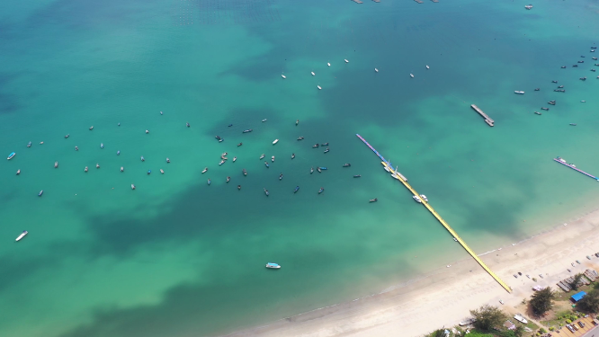 广西北海涠洲岛海滨海景自然风光航拍