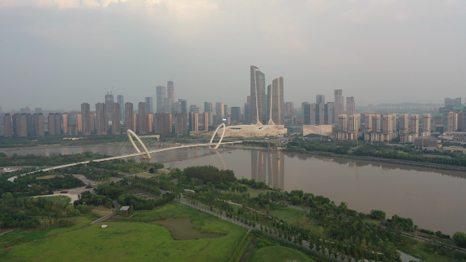 江苏南京市南京眼城市风光航拍