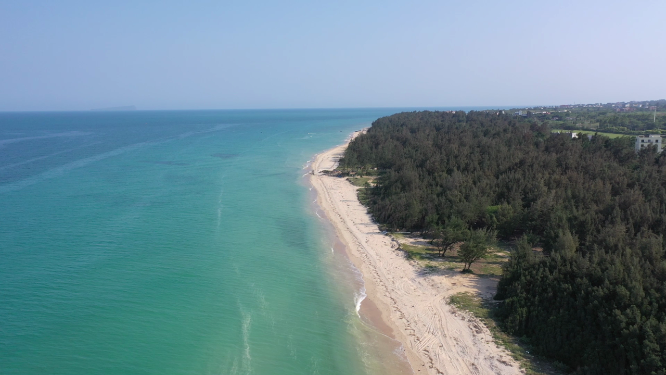 广西北海涠洲岛海滨海景自然风光航拍