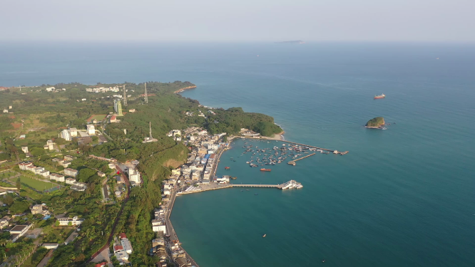 广西北海涠洲岛海滨海景自然风光航拍