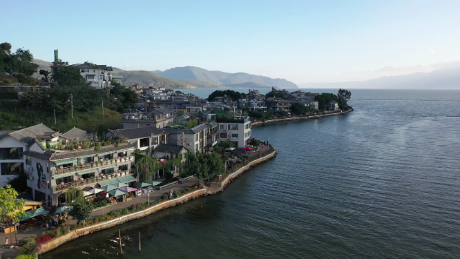 云南大理洱海双廊古镇玉几岛风光