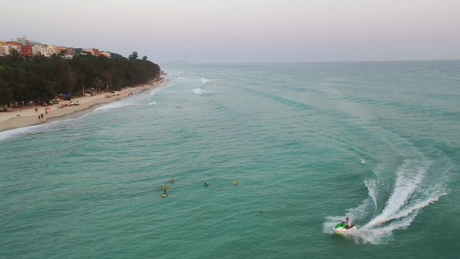 广西北海涠洲岛海滨滴水丹屏自然风光航拍