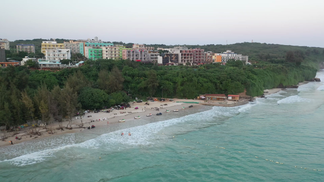 广西北海涠洲岛海滨滴水丹屏自然风光航拍