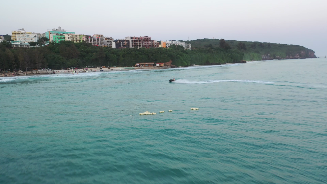 广西北海涠洲岛海滨滴水丹屏自然风光航拍