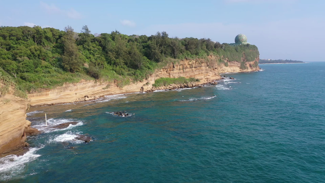 广西北海涠洲岛海滨暮崖海景自然风光