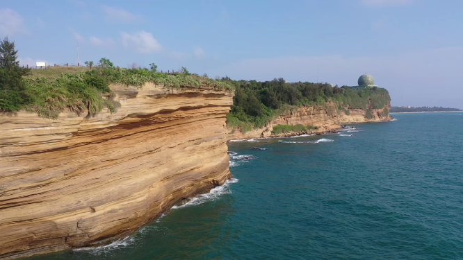 广西北海涠洲岛海滨暮崖海景自然风光