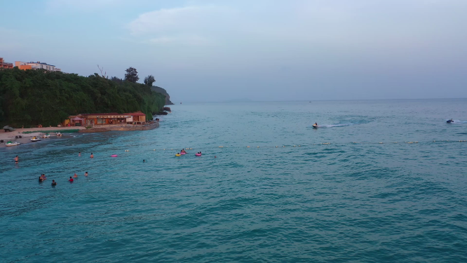 广西北海涠洲岛海滨海景自然风光航拍