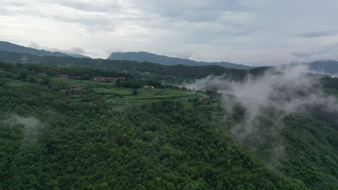 原创 湖北襄阳市梯田乡村田园山区自然风光