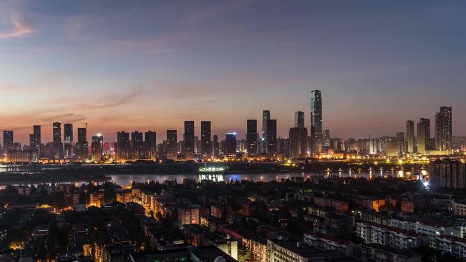长沙城市风光延时