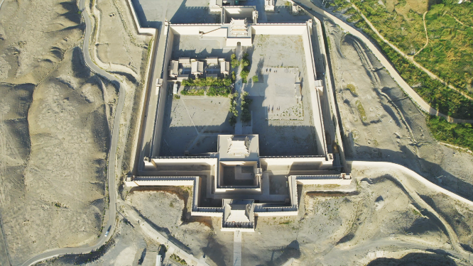 航拍古建筑