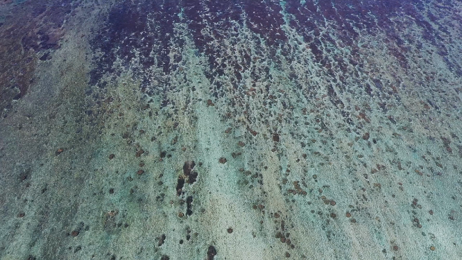 4K鸟瞰大海海面海浪海际线yz