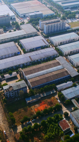 4k工业园工厂厂房航拍