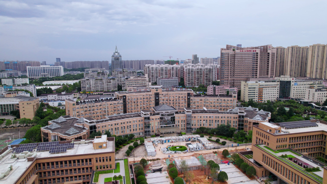 4k航拍中南大学湘雅医学院全景 