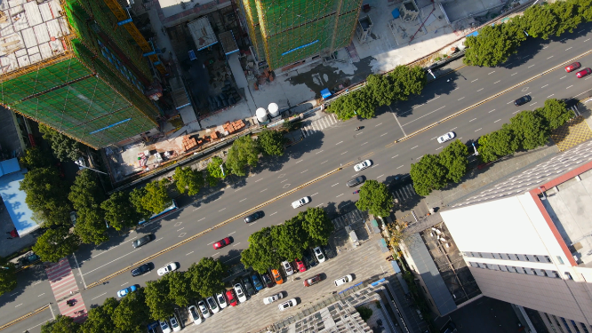 4k鸟瞰城市建筑工地-航拍 