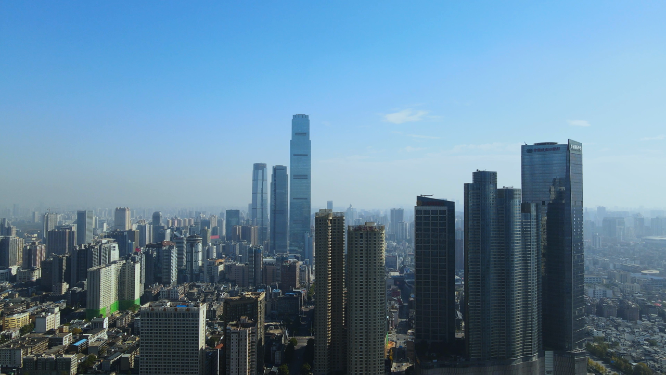 长沙城市上空