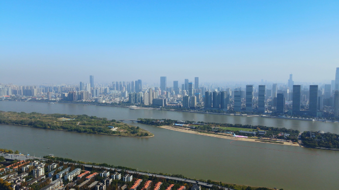 长沙城市上空